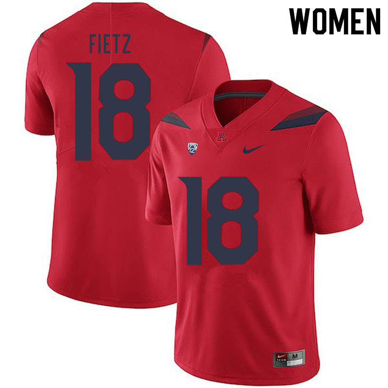 Women #18 Cameron Fietz Arizona Wildcats College Football Jerseys Sale-Red - Click Image to Close